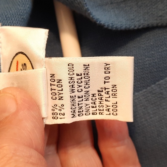 Talbots blue knit polo shirt size XL - Picture 5 of 5